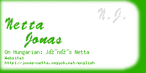 netta jonas business card